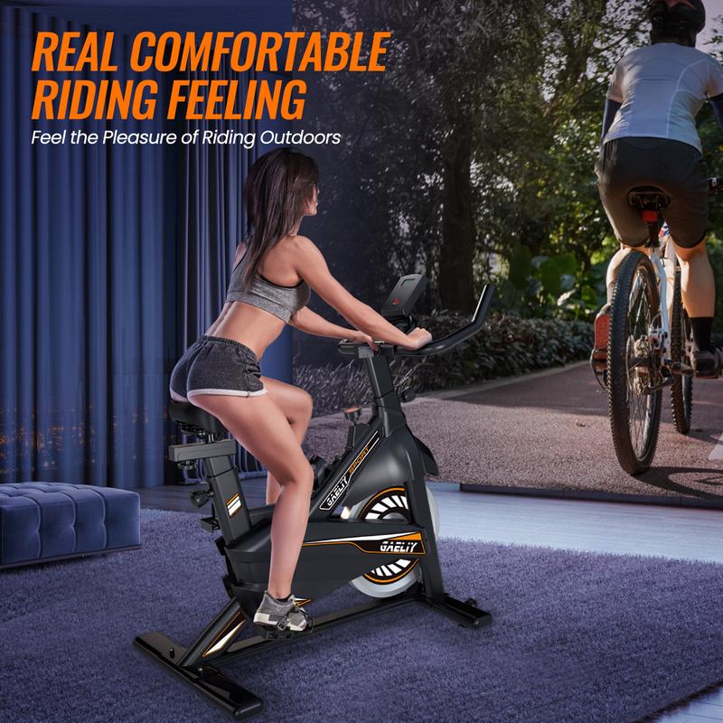 Exercise Bike-Indoor Stationary Bike for Home Gym,Workout Bike with Belt Drive,Cycling Bike with Digital Display & Comfortable Seat Cushion