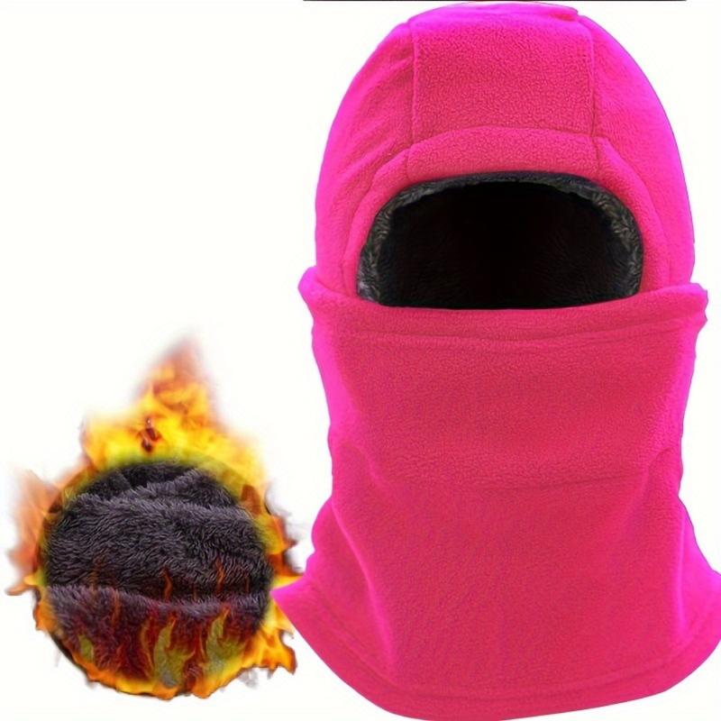 2Pcs  set Thick Fleece Hood Balaclava Winter Windproof Mask Neck Cover Hats For Men And Women, Cold Weather Motorcycle Mask Hood Outdoor Sports Windproof Hat