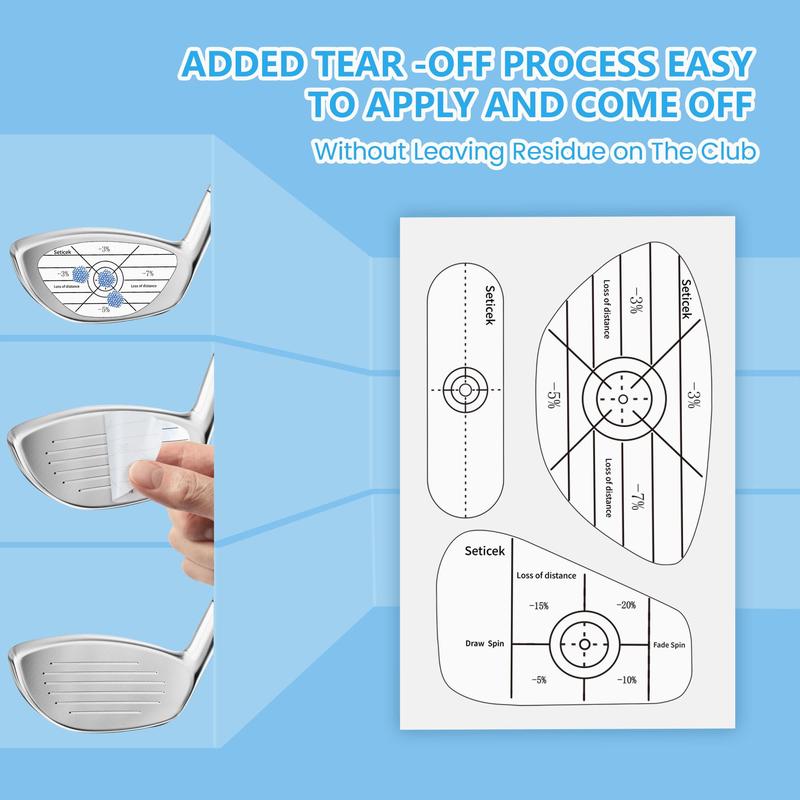 Golf Impact Tape Labels ｜Self-Teaching Sweet Spot and Consistency Analysis ｜ Improve Golf Swing Accuracy and Distance ｜Choose Between 150 Pc and 300 Pc