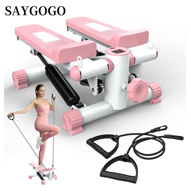 [SAYGOGO] 330LBS Mini Steppers with Resistance for Exercise, Stair Steppers for Exercise at Home, Step Fitness Band , Home Office Workout Equipment