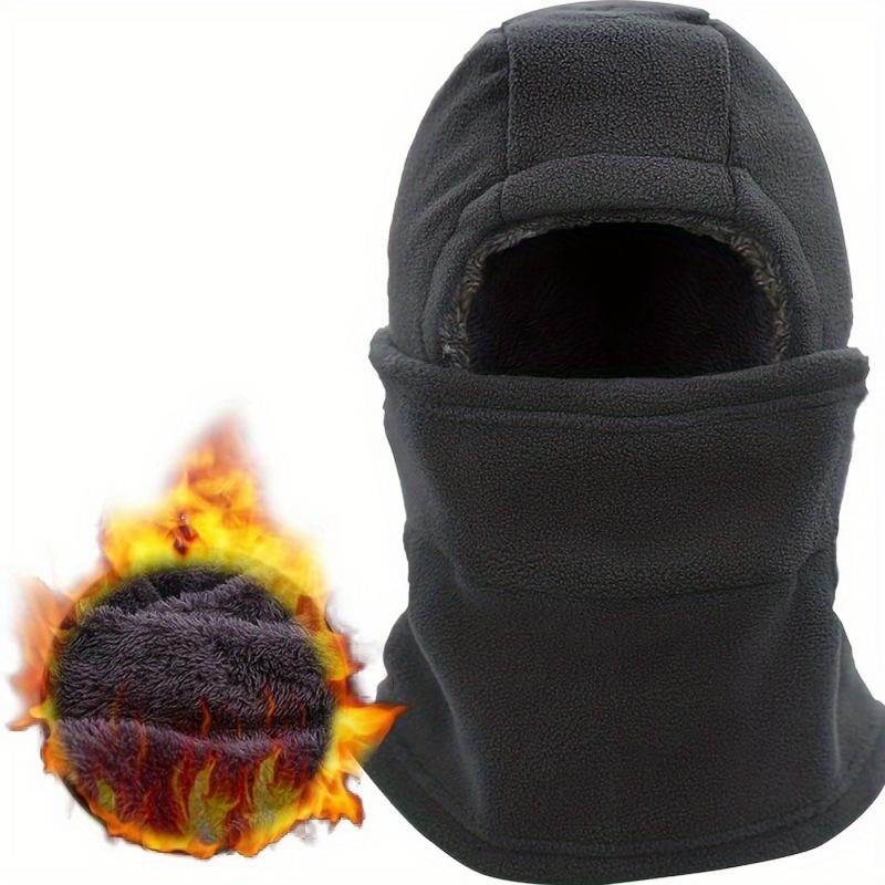 2Pcs  set Thick Fleece Hood Balaclava Winter Windproof Mask Neck Cover Hats For Men And Women, Cold Weather Motorcycle Mask Hood Outdoor Sports Windproof Hat