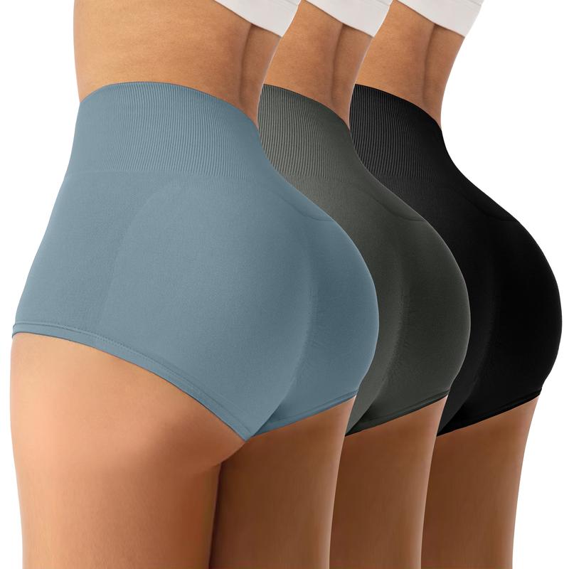 3 Piece Women's Seamless Yoga Booty Shorts High Waist Scrunch Butt Lifting Workout Hot Pants