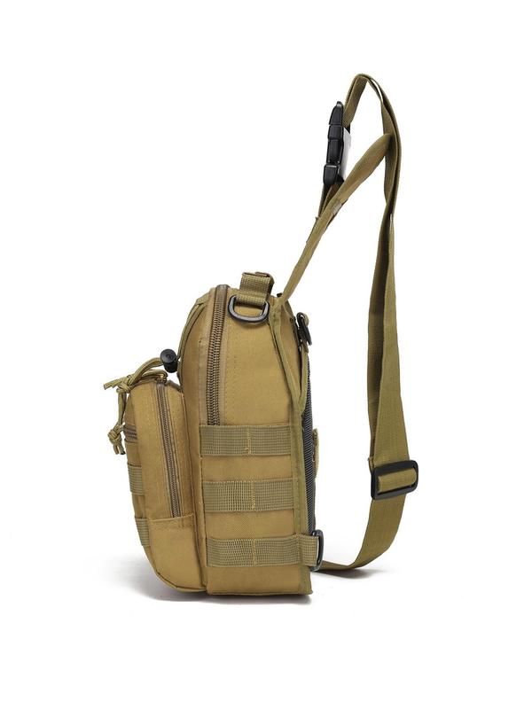 Summer Multifunction Tactical Sling Bag with Adjustable Strap, Oxford Trendy Body Zipper Chest Bag for Men & Women, Everyday Bag for Hiking Camping