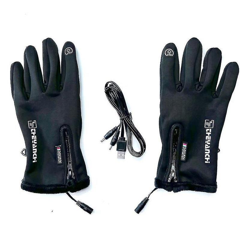 Usb Electric Heated Gloves Winter Warmer Mittens Non-slip Touch Screen Bike Cycling Gloves