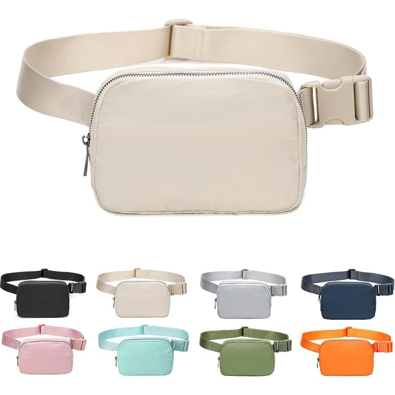 Fanny Belt Bag Waist Pack Crossbody Bags Bum Bag for Running Hiking Travel Workout Adjustable Strap for Women -beige