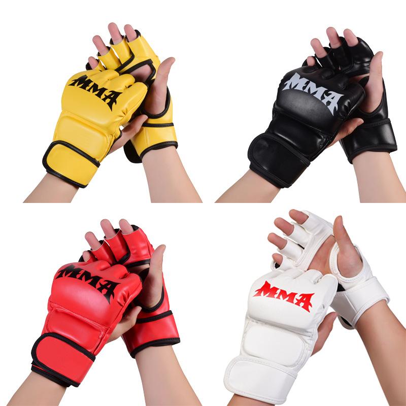 Half finger boxing gloves, UFC boxing gloves for adult children Sandboxing, MMA boxing gloves for Muay Thai boxing training