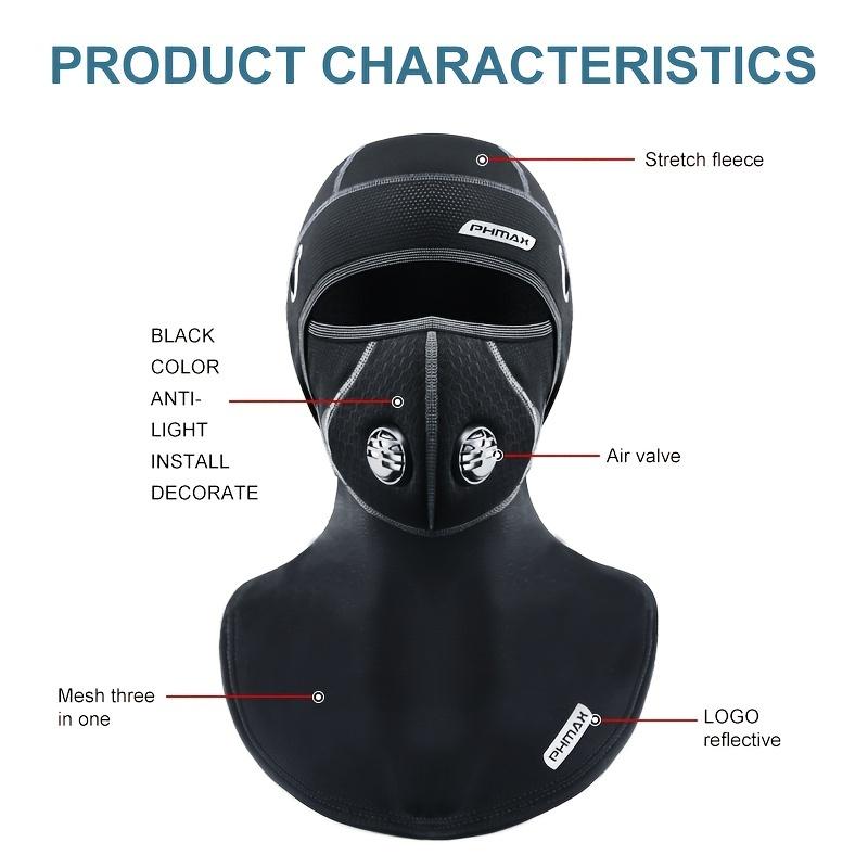 Warm Fleece Lining Weather-Resistant Reflective Winter Balaclava Mask, Winter Sports and Outdoor Games Ski Mask