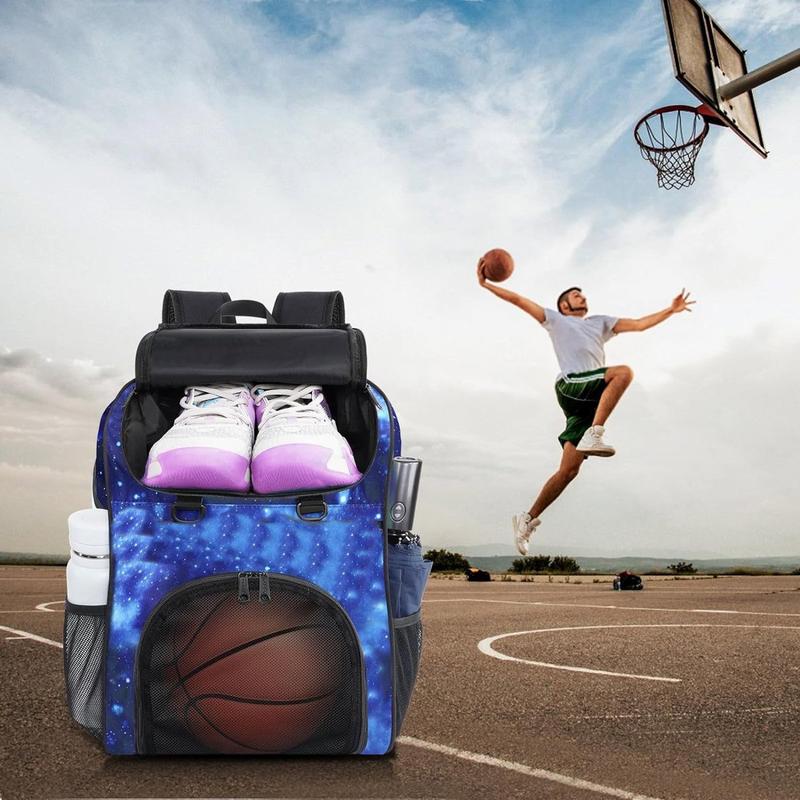 Basketball Bag, Large Basketball Backpack with Shoe Compartment and Ball Holder for daughter son, Water Resistant Soccer Bag for Sport Training Equipment Fits Volleyball Football Gym