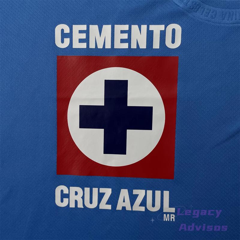 24 25 Mexico Ligamx League Cruz Azul Home Jersey Short Sleeve Soccer Jersey Fans Version