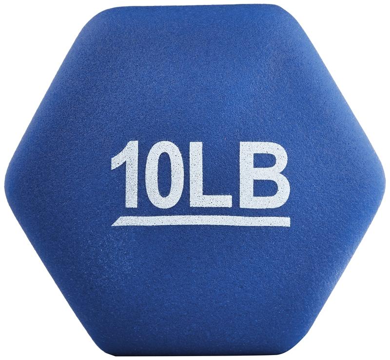 Neoprene Coated Hexagon Workout Dumbbell Hand Weight 10 Pound, Pair