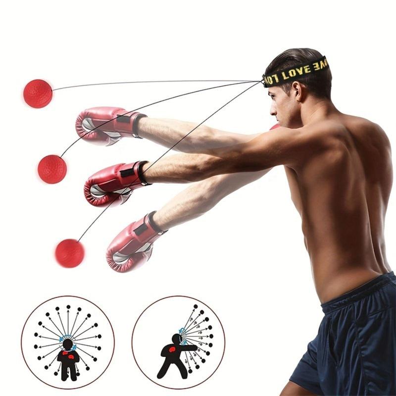 Boxing Reflex Ball with Adjustable Headband & Random Color Rope, 1 Count Improve Reaction Speed and Hand Eye Coordination Training Boxing Equipment for Home, Boxing Gear for MMA, Summer Gift