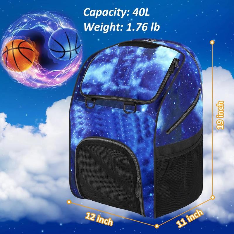 Basketball Bag, Large Basketball Backpack with Shoe Compartment and Ball Holder for daughter son, Water Resistant Soccer Bag for Sport Training Equipment Fits Volleyball Football Gym