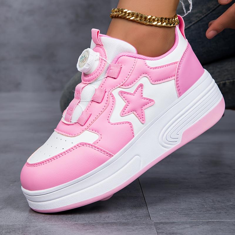 Pink Girls' Roller Skates, Double-wheel Skate Shoes, Outdoor Sneakers That Can Be Worn In All Seasons, Holiday Gifts, Christmas Gifts, And New Year Gifts