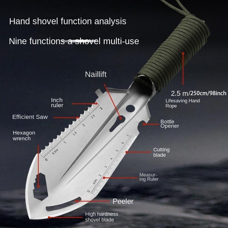 Multifunctional Outdoor Camping Shovel, Portable Camping Hiking Traveling Picnic Shovel, Survival Outdoor Equipment, Garden Tool Shovel