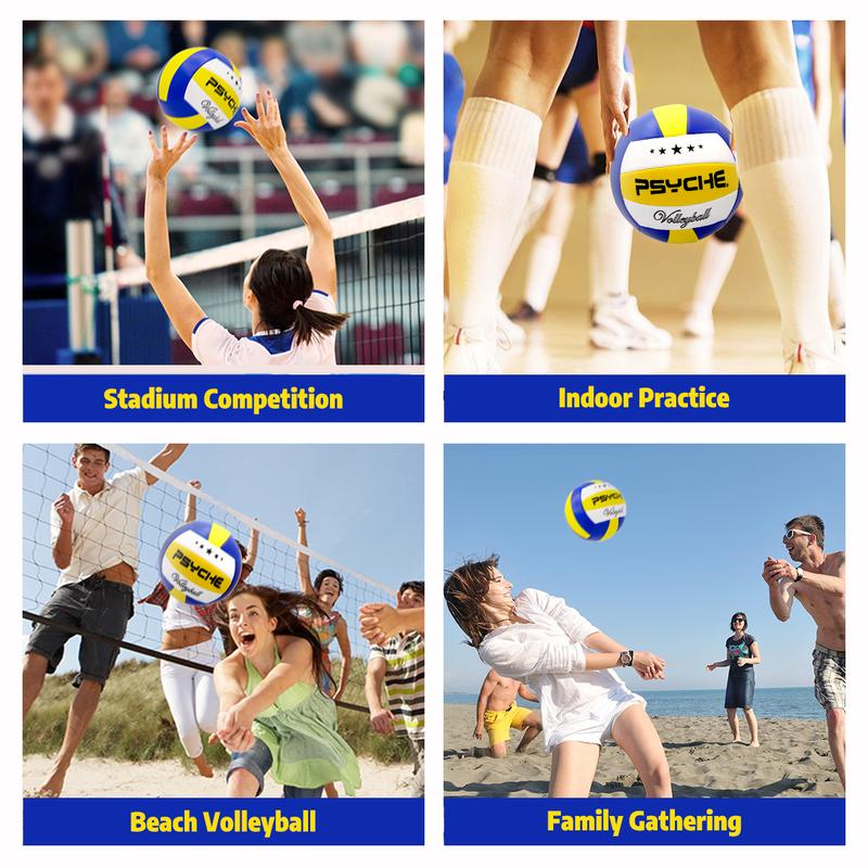 PSYCHE Volleyball For Beginner Volleyball Girl Volleyball Boys Official Size 5 Soft Volleyball Games Indoor Outdoor Beach Park Training Volleyball