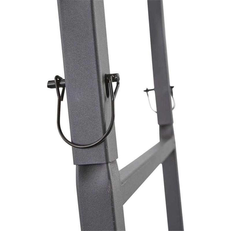 Hunting Ladder Tree Stand with Shooting Rail, Elevated Climbing Mesh Seat, Hunting Gear Equipment Accessories