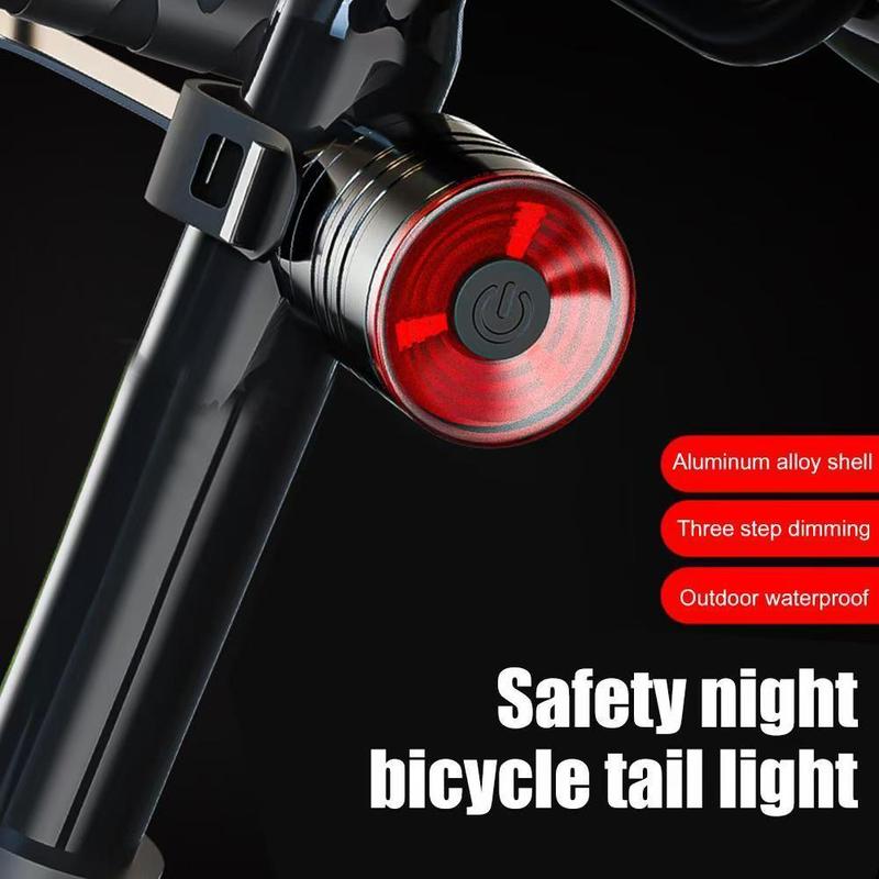 Bicycle Tail Light, 1 Count Waterproof Bicycle Headlight, Rear Taillight Lamp Flashlight, Cycling Helmet Headlight, Outdoor Cycling Equipment