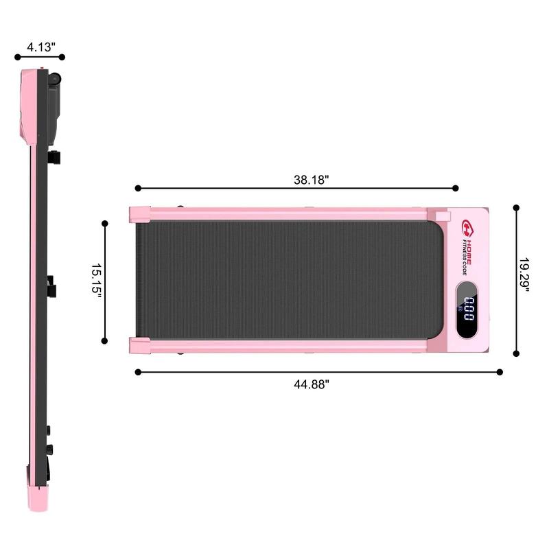 Under Desk Treadmill 0.6-3.8MPH Walking Mat Machine for Home Office with Folding Option