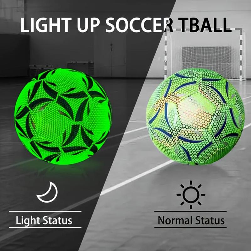 Glow in The Dark Football, 1 Count Non-slip and Wear-resistant Luminous Football, Reflective Football for Indoor Outdoor Training & Competition