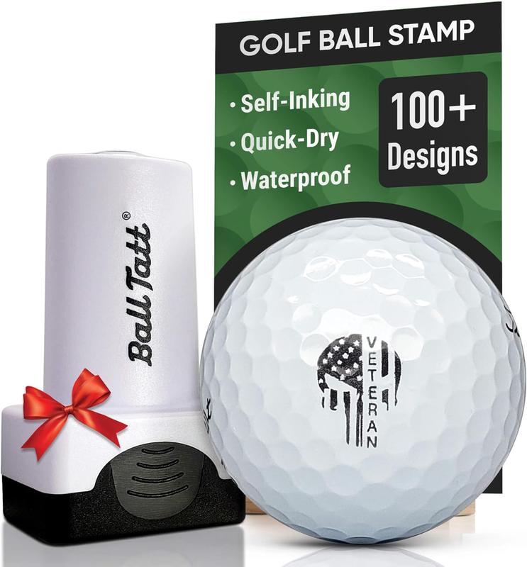 Golf Ball Stamper, Self-Inking Marker for Men & Women, Reusable Waterproof Tool for Identifying Golf Balls - Golfer Gift Accessory