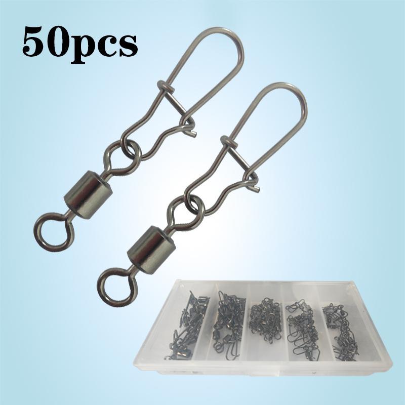 Fishing Lure Hooks, 50pcs box Fishing Lure Hooks, Fast Spinning Fishing Lure Hooks, Outdoor Fishing Accessories for Fishing Enthusiasts