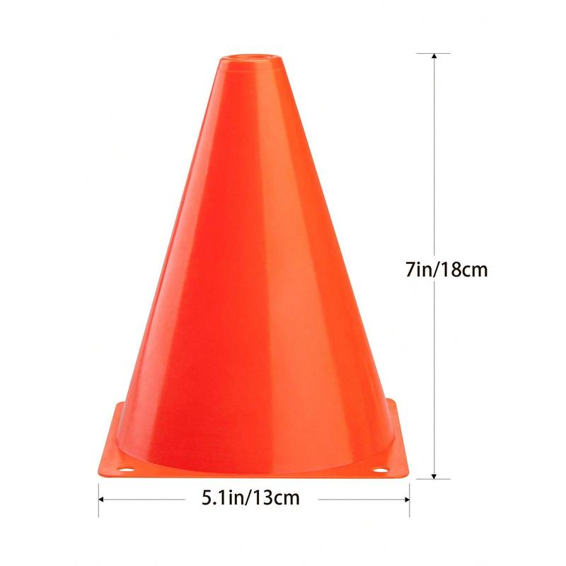 7 Inch Soccer Cones, 24 Pack Cones Sports Training Agility Field Marker Plastic Cones For Skating Basketball Football Practice Drills, Indoor Outdoor Activity Events Games Obstacle Course