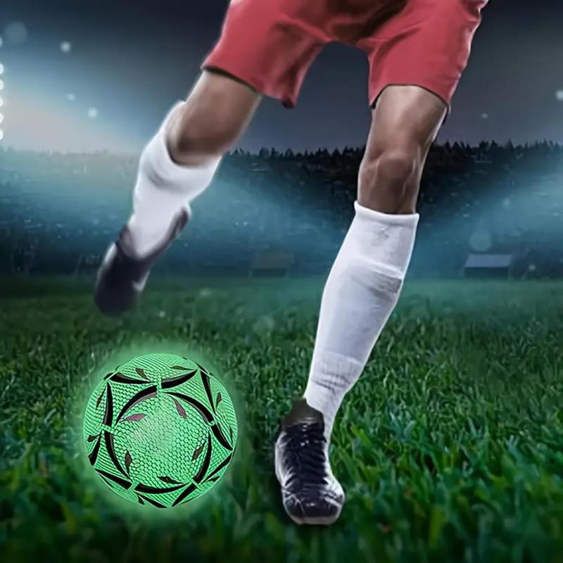 Glow in The Dark Football, 1 Count Non-slip and Wear-resistant Luminous Football, Reflective Football for Indoor Outdoor Training & Competition