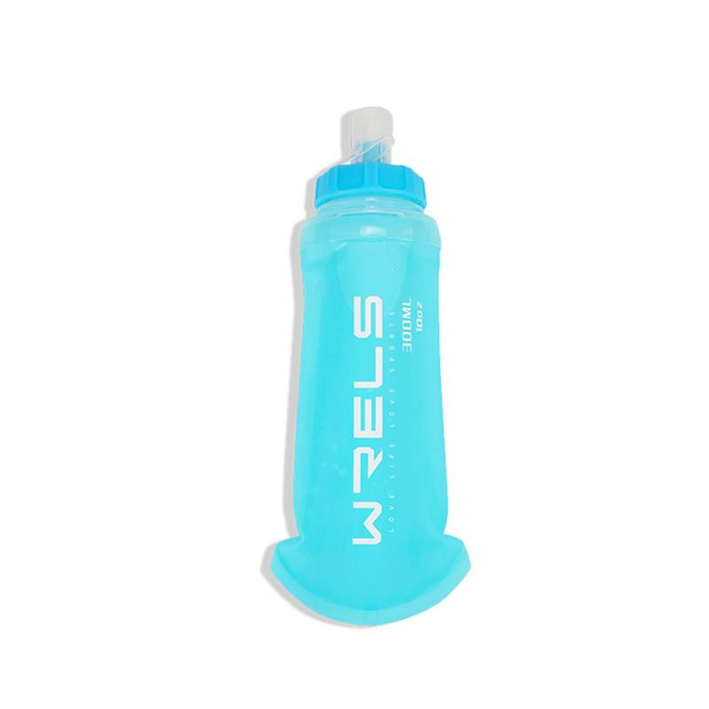 300ml Sports Water Bottle, 1 Count Foldable Soft Water Bottle, Portable Silicone Bite Mouth Water Bag for Fitness Cycling Running