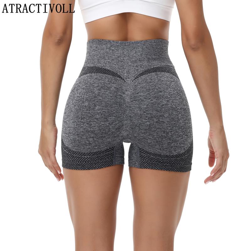 ATRACTIVOLL  1 2PCS Summer women's outdoor fitness, running, mountaineering hiking tight shorts, comfortable and soft yoga shorts womens  shorts high waist skinny short