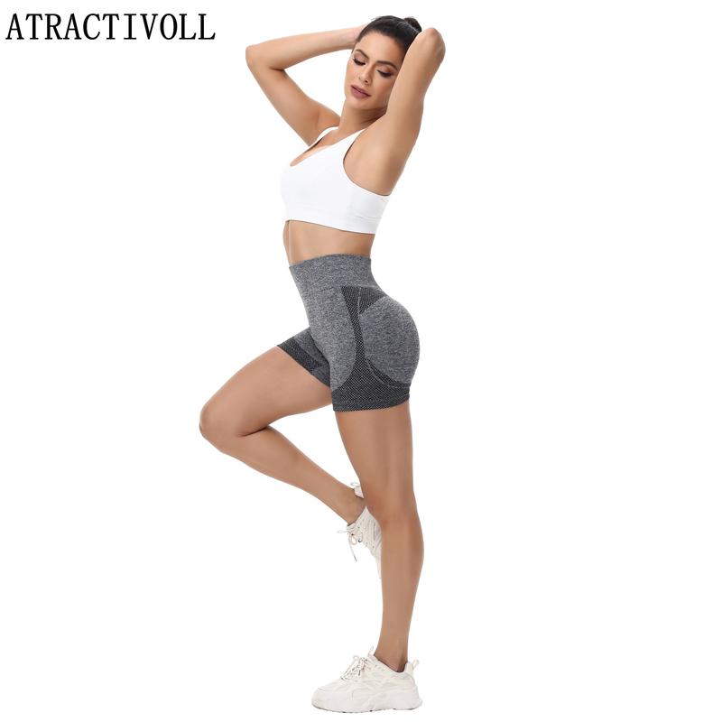 ATRACTIVOLL  1 2PCS Summer women's outdoor fitness, running, mountaineering hiking tight shorts, comfortable and soft yoga shorts womens  shorts high waist skinny short