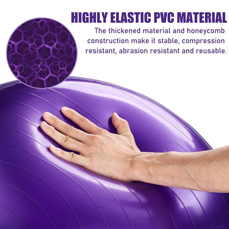 Exercise Ball Yoga Ball, 75cm Large Anti-Burst Gym Grade Birthing Ball for Pregnancy, Fitness, Balance, Pilates Workout and Physical Therapy, Extra Thick Stability Balls with Quick Pump