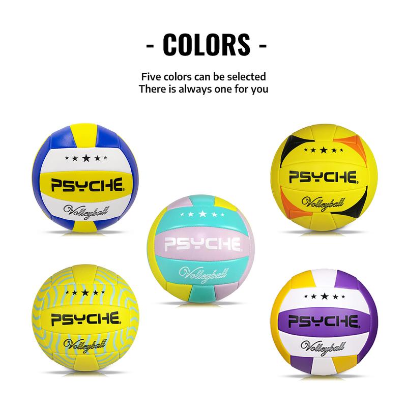 PSYCHE Volleyball For Beginner Volleyball Girl Volleyball Boys Official Size 5 Soft Volleyball Games Indoor Outdoor Beach Park Training Volleyball