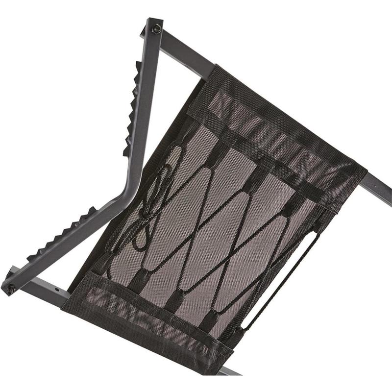 Hunting Ladder Tree Stand with Shooting Rail, Elevated Climbing Mesh Seat, Hunting Gear Equipment Accessories