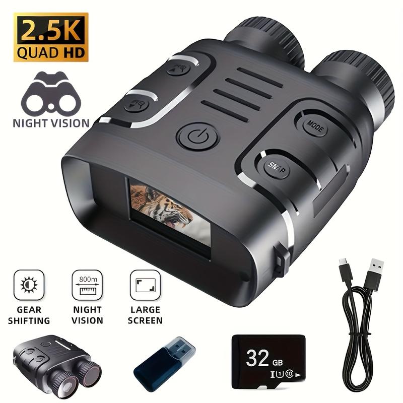 Latest HD 1080p Night Vision Binoculars with 5x Digital Zoom Night Vision Scope and 32G Memory Card for Hiking, Hunting, Camping, Traveling and Surveillance