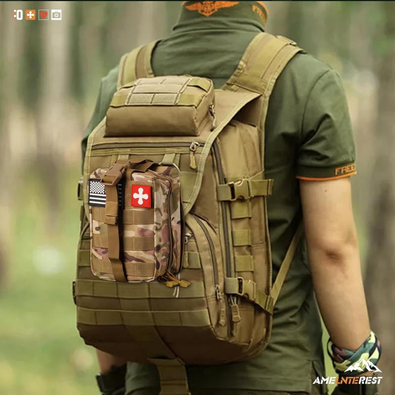 Survival Kits, 174Pcs Survival Gear First Aid Kit IFAK with Molle System Essential Camping Gear Emergency Medical Supplies for Car Fishing Hunting Outdoor Adventure