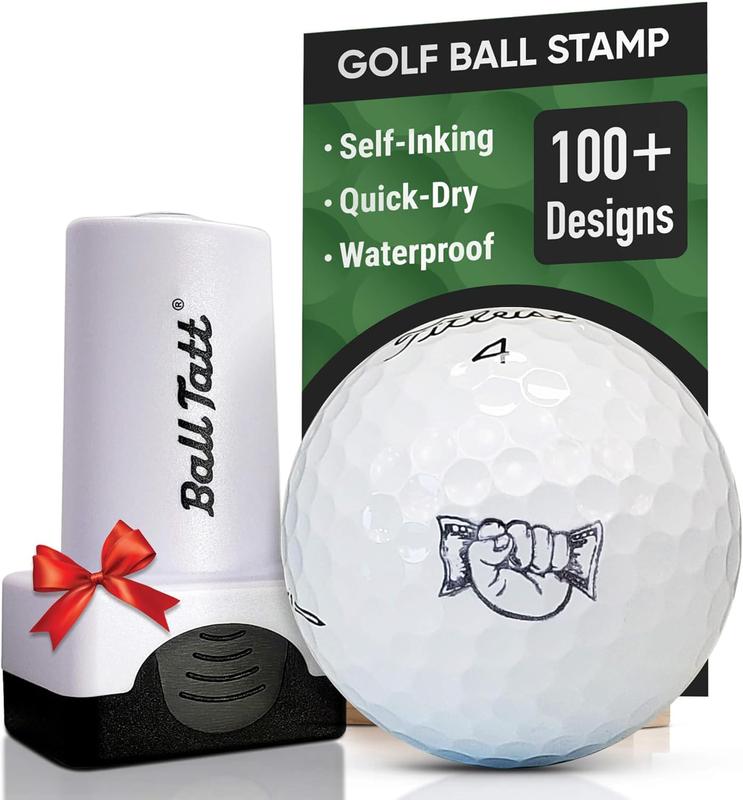 Golf Ball Stamper, Self-Inking Marker for Men & Women, Reusable Waterproof Tool for Identifying Golf Balls - Golfer Gift Accessory