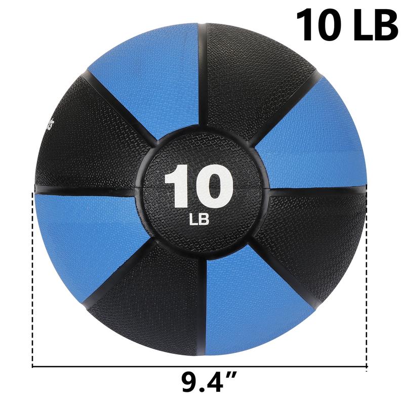 SuperDeal 10lbs Workouts Exercise Balance Training Medicine Ball, Blue & Black