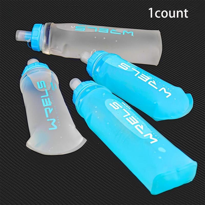 300ml Sports Water Bottle, 1 Count Foldable Soft Water Bottle, Portable Silicone Bite Mouth Water Bag for Fitness Cycling Running