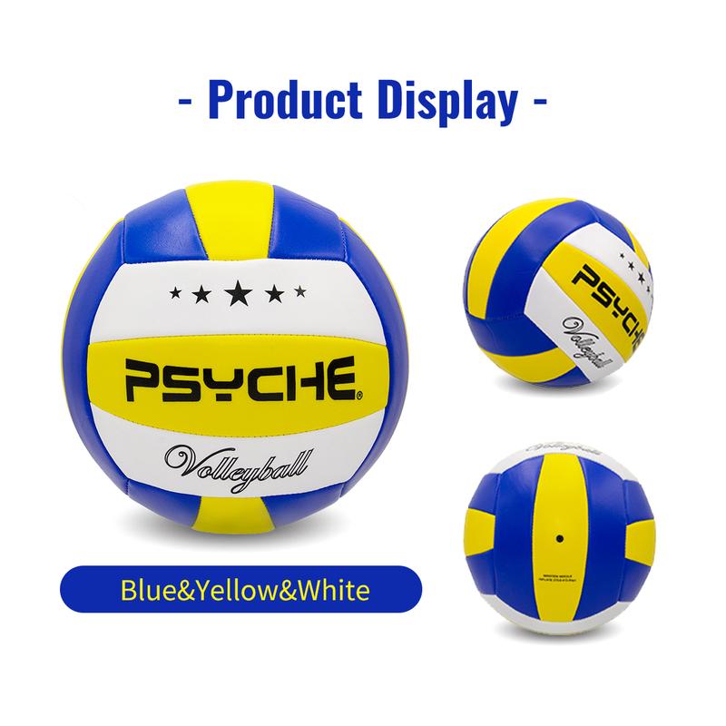 PSYCHE Volleyball For Beginner Volleyball Girl Volleyball Boys Official Size 5 Soft Volleyball Games Indoor Outdoor Beach Park Training Volleyball