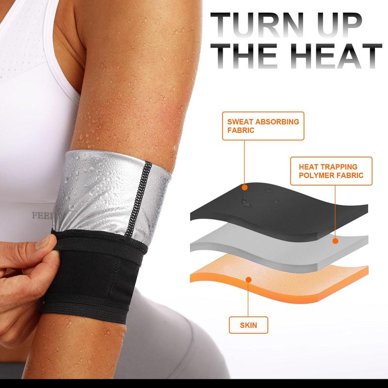 Women's Sports Sauna Arm Sleeves, Sweat Arm Trimmers, Sports Accessories for Gym Workout Running