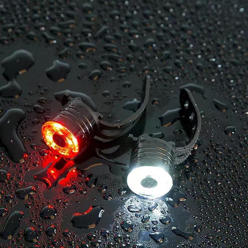 Bicycle Tail Light, 1 Count Waterproof Bicycle Headlight, Rear Taillight Lamp Flashlight, Cycling Helmet Headlight, Outdoor Cycling Equipment