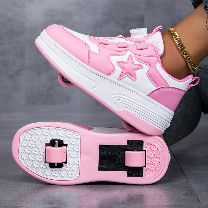 Pink Girls' Roller Skates, Double-wheel Skate Shoes, Outdoor Sneakers That Can Be Worn In All Seasons, Holiday Gifts, Christmas Gifts, And New Year Gifts