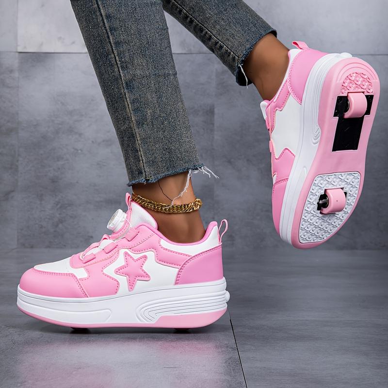 Pink Girls' Roller Skates, Double-wheel Skate Shoes, Outdoor Sneakers That Can Be Worn In All Seasons, Holiday Gifts, Christmas Gifts, And New Year Gifts