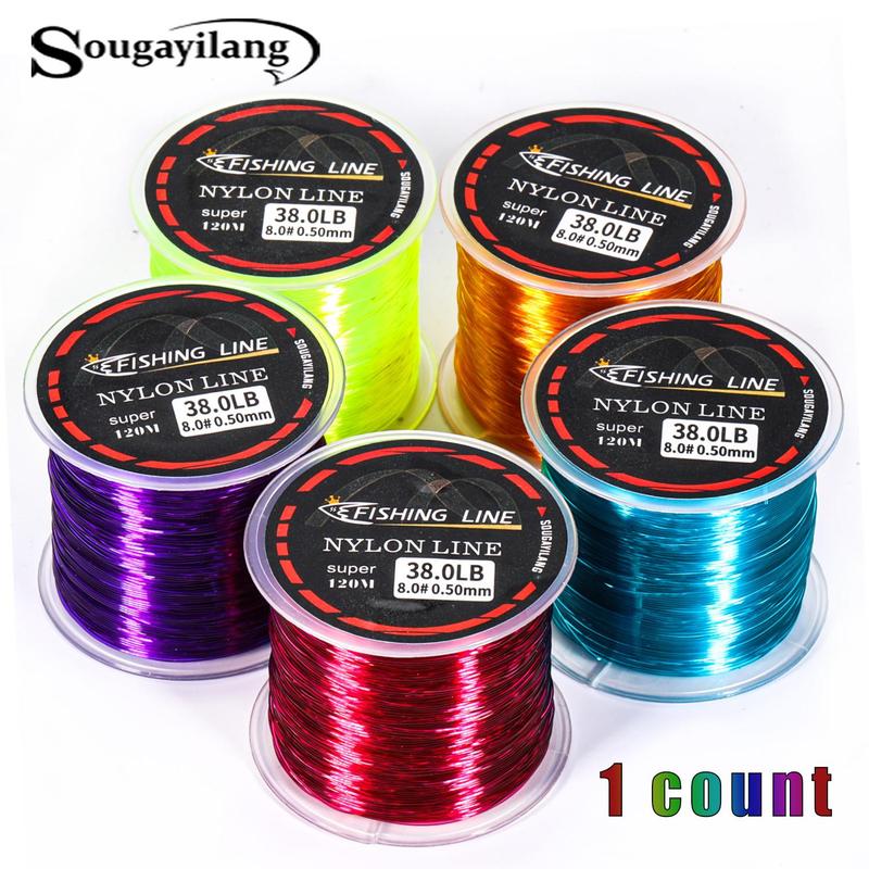 120m Monofilament Fishing Line, 1 Count Abrasion Resistant Super Strong Nylon Line, Fishing Line for Freshwater Or Saltwater Outdoor Fishing