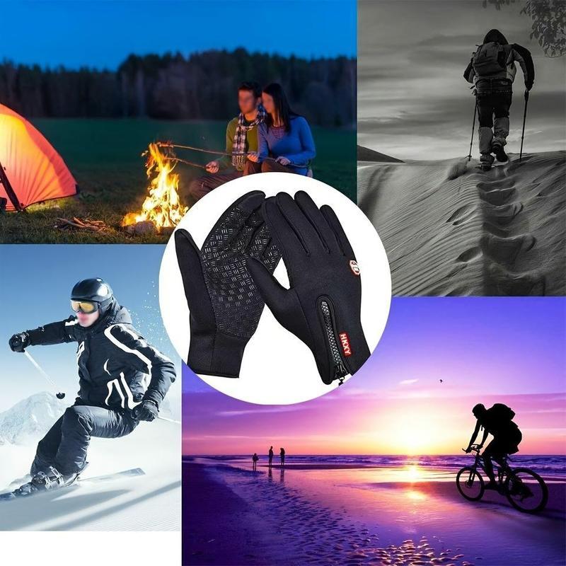 Winter Warm Gloves, 1 Pair Men's and Women's Outdoor Cycling Gloves Warm Plush Lining for Sports, Fishing, Autumn Travel, Waterproof, Windproof and Non-slip Touch Screen Gloves, Birthday Gift Waterproof Touch wind  gloves