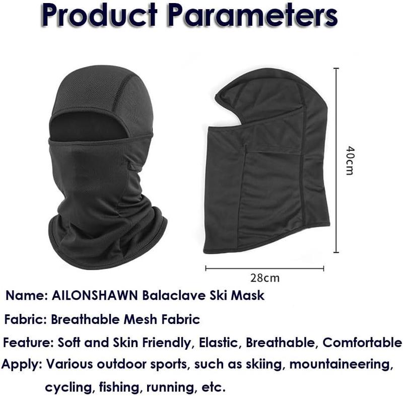 2 Pack Ski Mask for Men Women Balaclava  Mask Summer Shiesty Mask Full  Mask for   Sun UV Protection