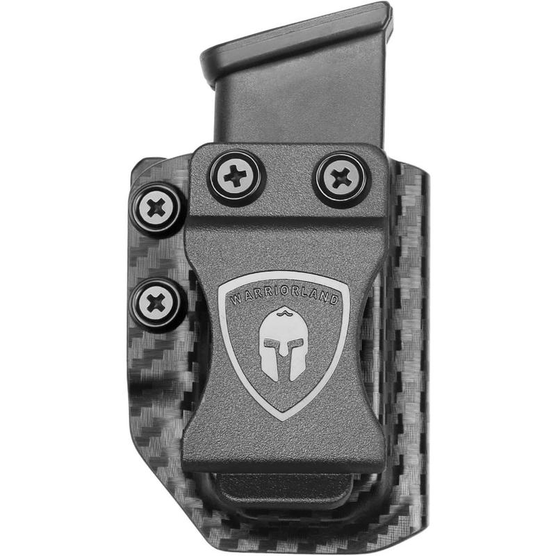 WARRIORLAND Mag Carrier IWB OWB Magazine Holster Optional:  9mm .40 Single Stack,Carbon Fiber,Ambidextrous Kydex Magzine Holder