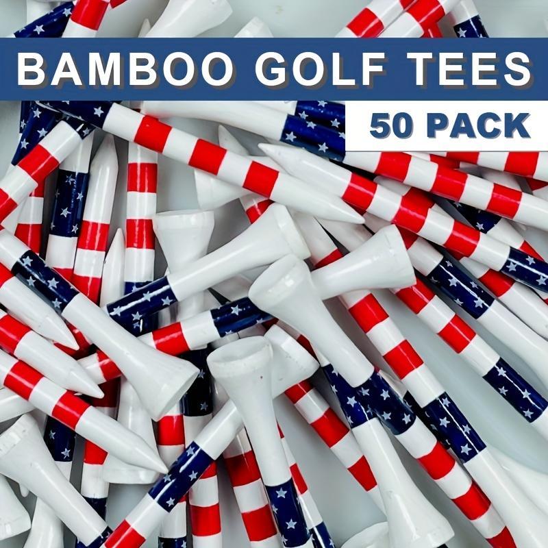 American Flag Style Pattern Golf Tee, Summer Gifts, 50pcs set Portable Simple Durable Golf Tee, Ball Sports Equipment for Indoor Outdoor Use, Golf Accessories, Christmas Gift