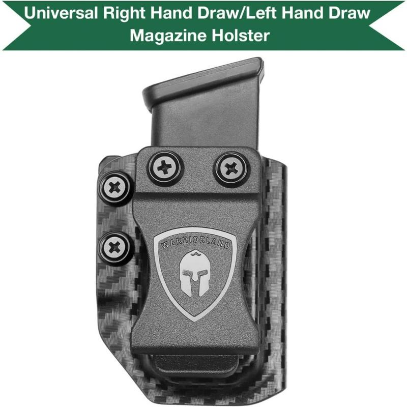 WARRIORLAND Mag Carrier IWB OWB Magazine Holster Optional:  9mm .40 Single Stack,Carbon Fiber,Ambidextrous Kydex Magzine Holder