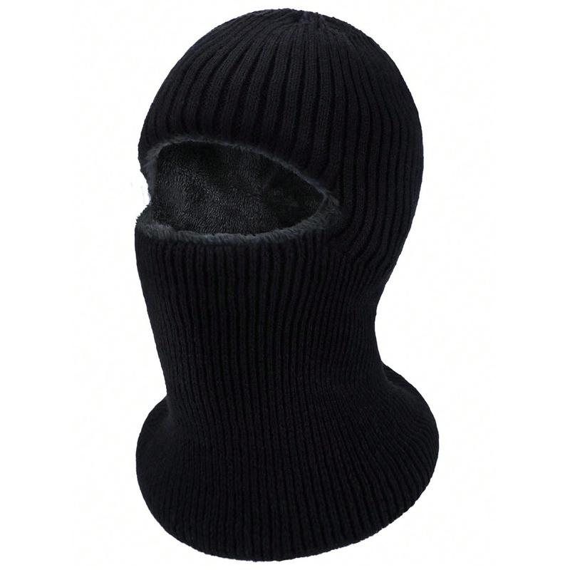 Fashion New Style Ski Mask for Men Winter Knitted Windproof Neck Full Face Mask Balaclava Hats 1 Hole Ski Mask Fleece for Men Women Winter Favors Face Scarf Winter